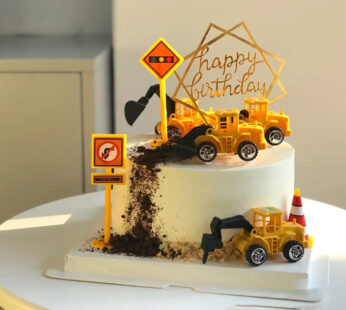 K002-Excavator themed cake