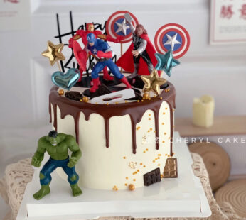 K023-Avengers Themed Cake