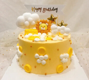 K025-Cute little lion cake