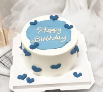 M009-Blue simple cake