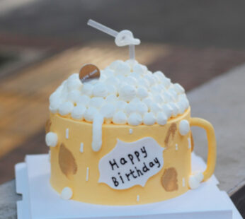 M031-Beer foam shaped cake