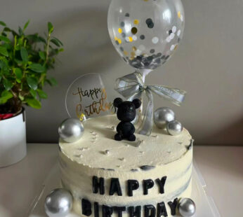 M064-Bear with balloon cake