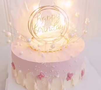 W056-Pink pearl crown cake