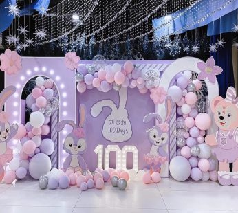 100 Days Decoration in Rabbit Design with LED Lights | Flower Gift Center