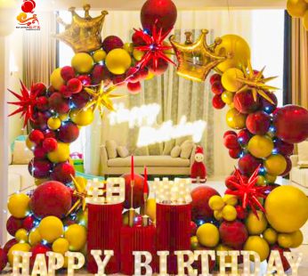 Happy Birthday Red Decoration | Flower Gift Center