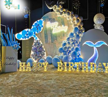 Happy Birthday Blue Decoration | Flower Gift Center