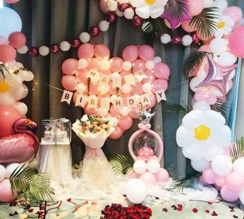 Lady Pink Birthday Decoration | Flower Gift Center