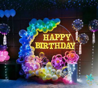 Happy Birthday-Light Decoration | Flower Gift Center