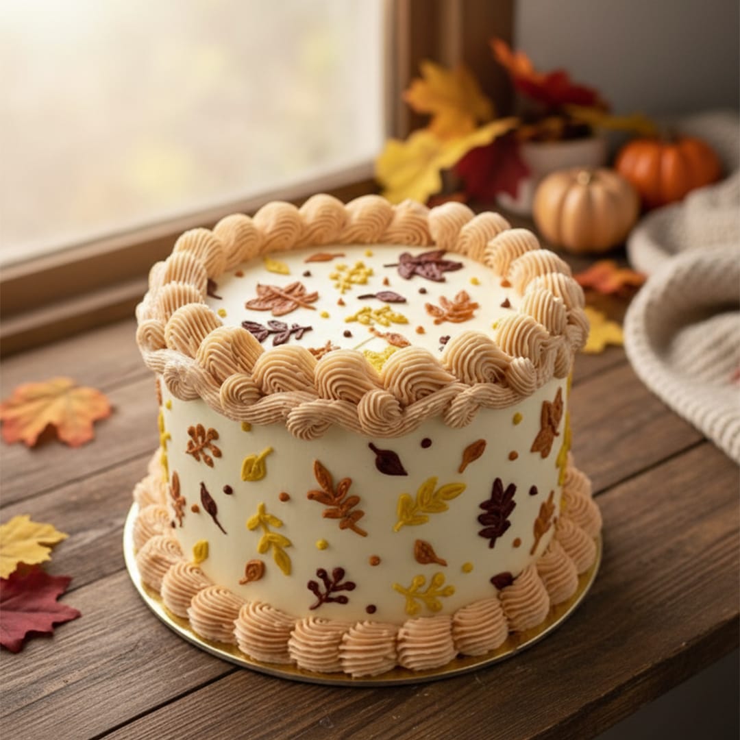 W303-Autumn Leaves Cake