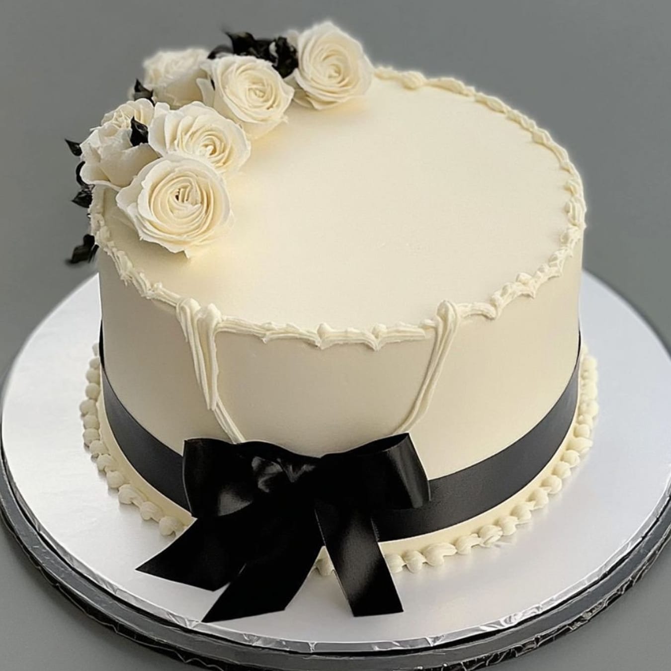 W340- White Rose Cake