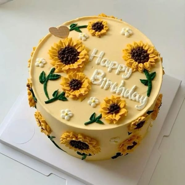 W344-Sunflower theme Cake