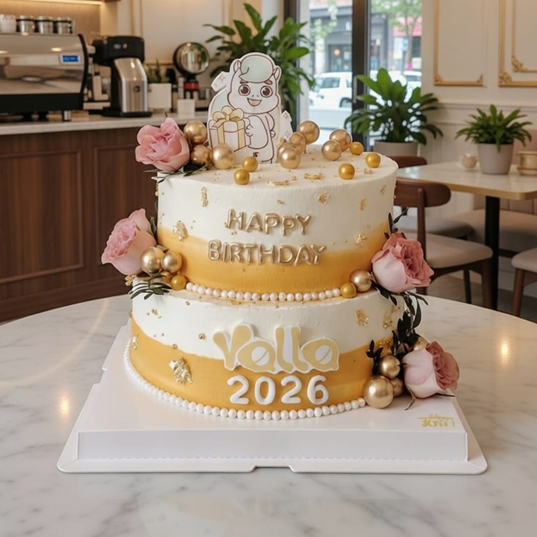 K133- 2 tire Birthday Cake