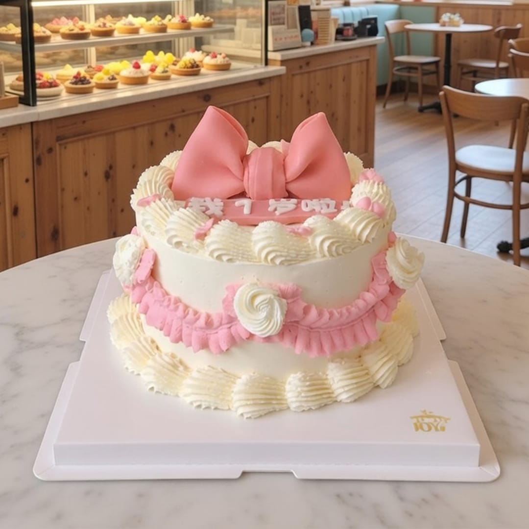 W372-Pink Ribbon Cake